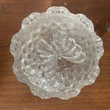Crystal sugar bowl with butterfly motif