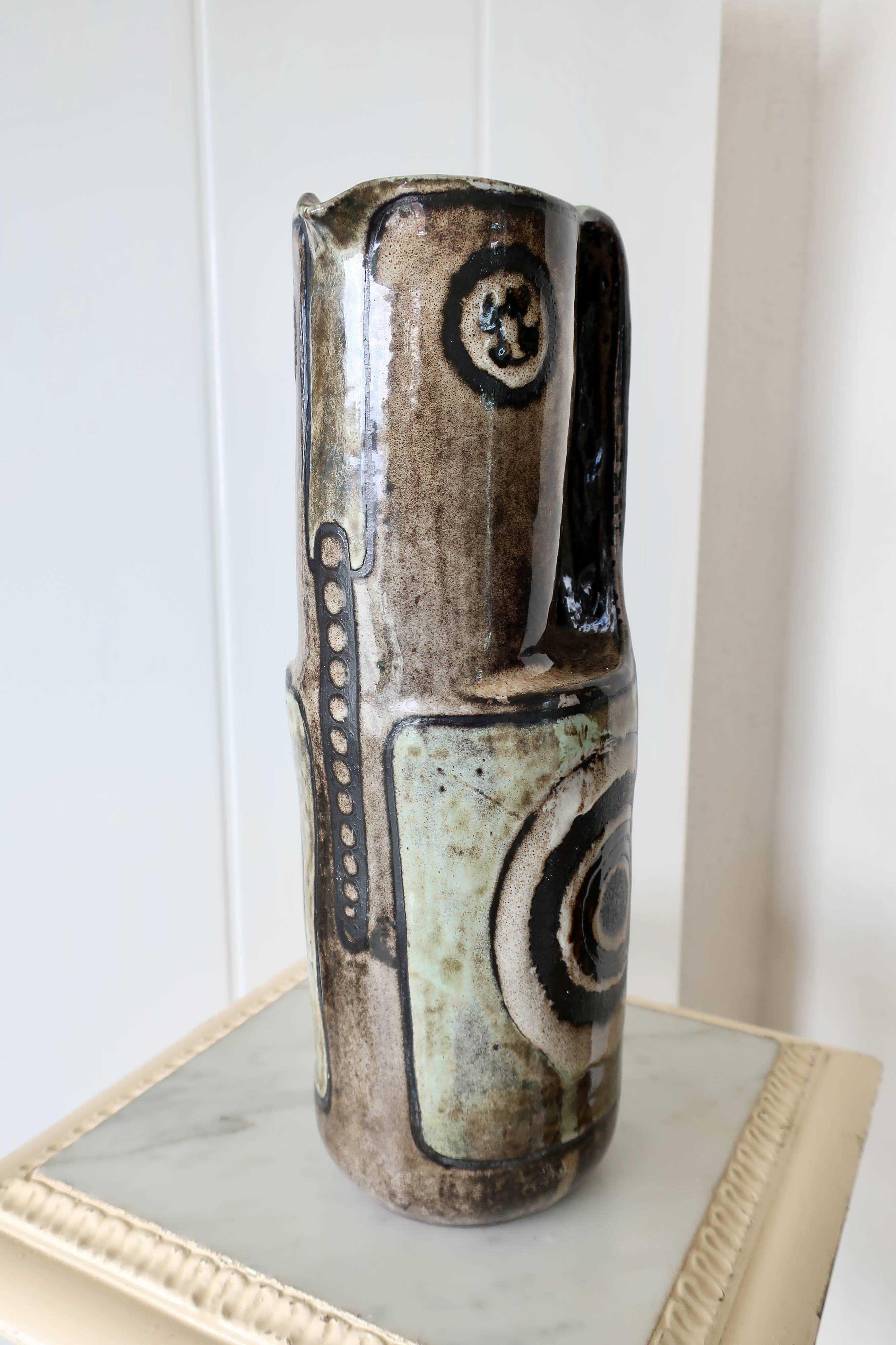 Paul Quéré & Ariane Mathieu Rare Zoomorphic Pitcher Signed, Dated, Numbered 3 out of 20