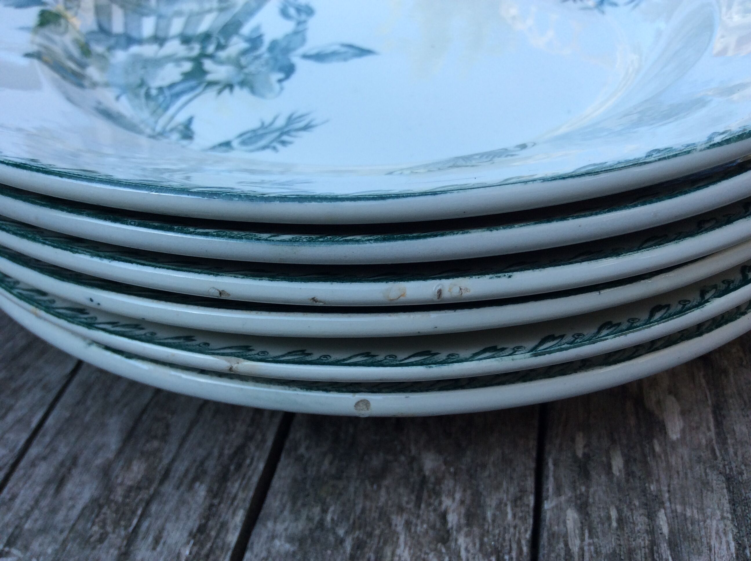 Series 6 tablespoons Plate Iron Earth