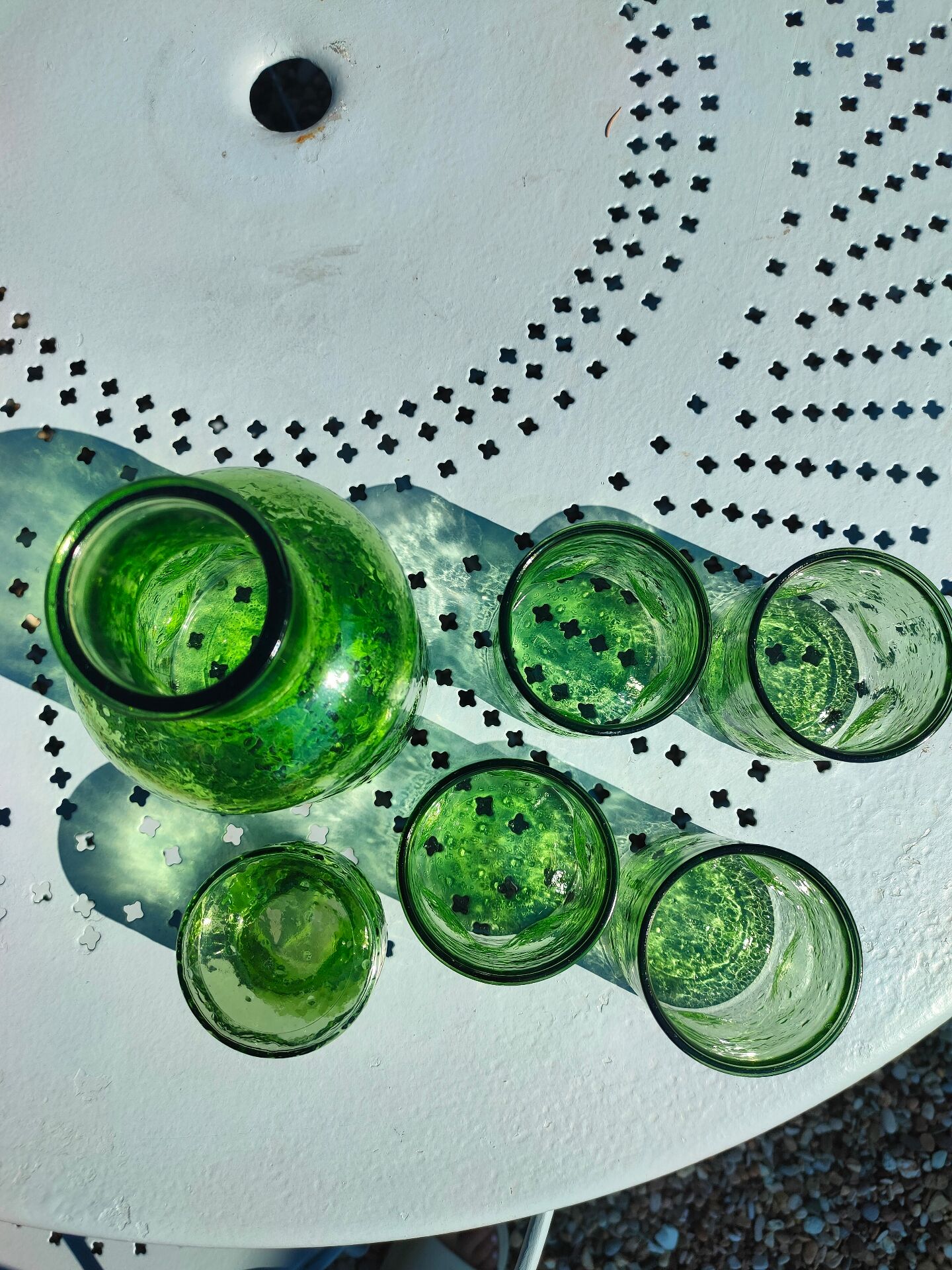 Carafe et verre Vintage
