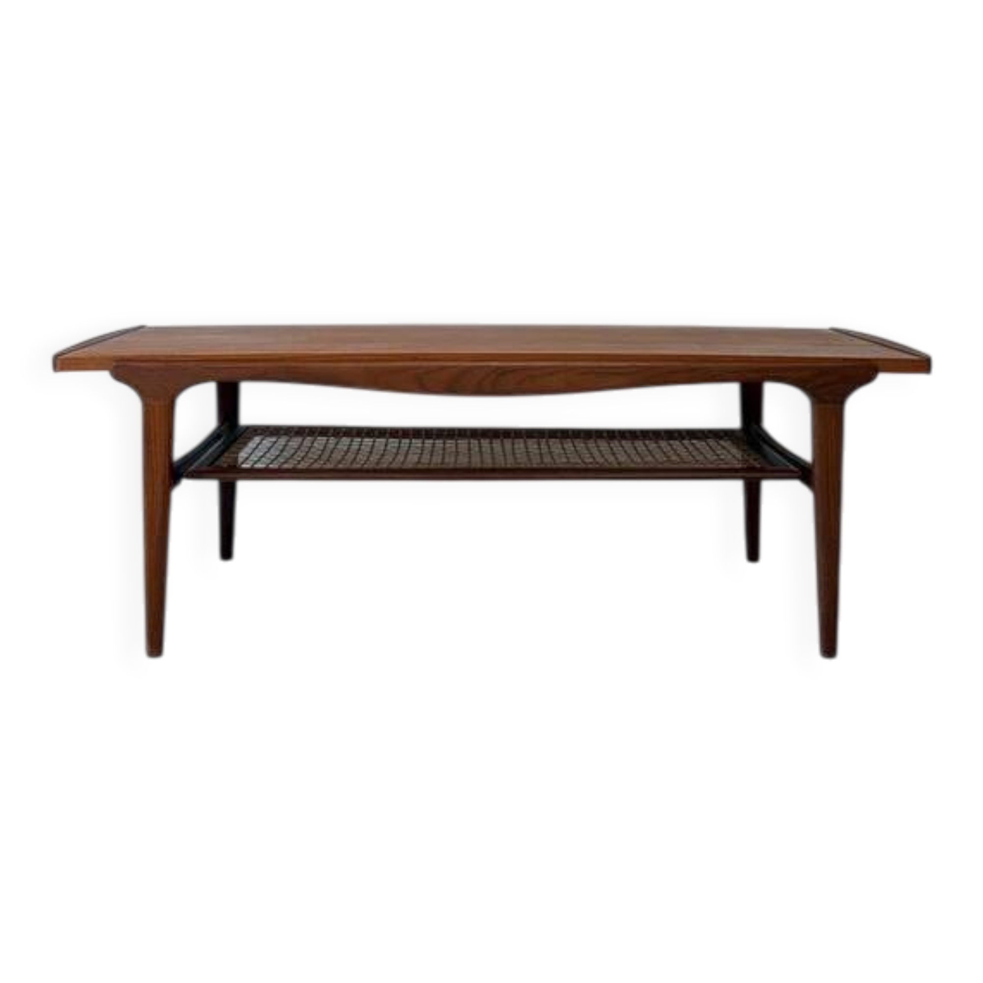 Vintage wooden coffee table with reversible Formica top