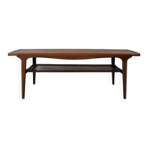 Table basse en bois vintage avec plateau en Formica réversible