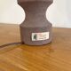 Lampe de table vintage en pierre sculptée grès