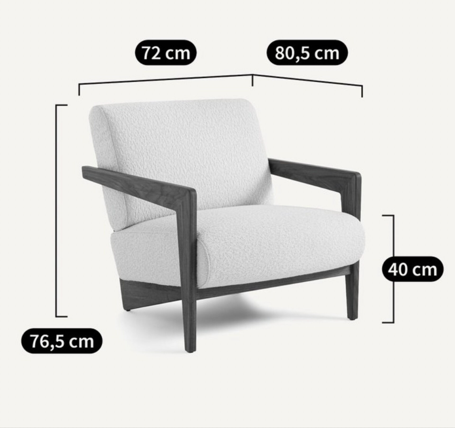 Fauteuil Izag AMPM tissus Jacquard