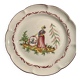 Faience plate Les Islettes decor Madame Bernard 19th century 23 cm rare model