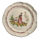 Faience plate Les Islettes decor Madame Bernard 19th century 23 cm rare model