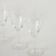 Set of 6 engraved crystal wine glasses, 1950.