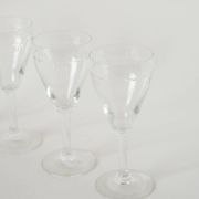 Lot de 6 verres à vin en cristal gravé, 1950