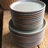 Set of 12 large and 11 small sandstone plates