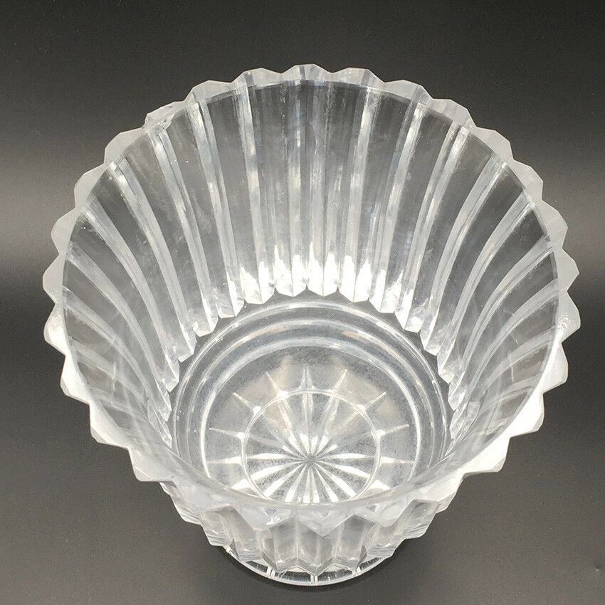 Crystal peddle vase carved baccarat unsigned 19th