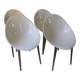 Lot de 4 chaises Mr Impossible Kartell blanche par Philippe STARCK