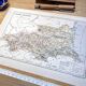 Map of Pyrénées-Orientales, 1889. Authentic Vintage.