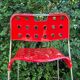 Omstak chair by Rodney Kinsman, vintage red metal.