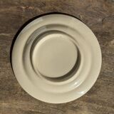 Set of 4 vintage speckled beige stoneware coffee cups.