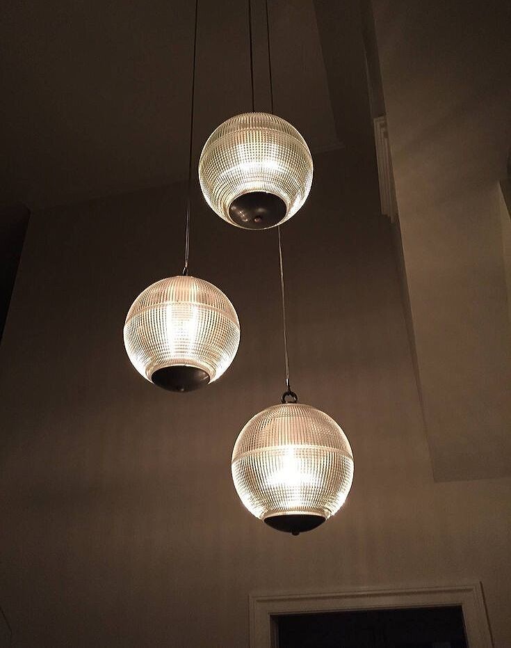 Holophane ball suspension 1960