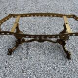 Marble and brass coffee table