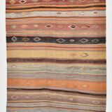 Turkish Anatolian Carpet, Vintage Pattern Rug, 163x259 Cm