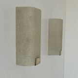 Pair of vintage wall lights, granite perspex and brass, France 1960