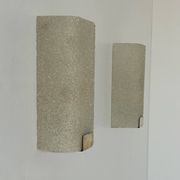 Pair of vintage wall lights, granite perspex and brass, France 1960