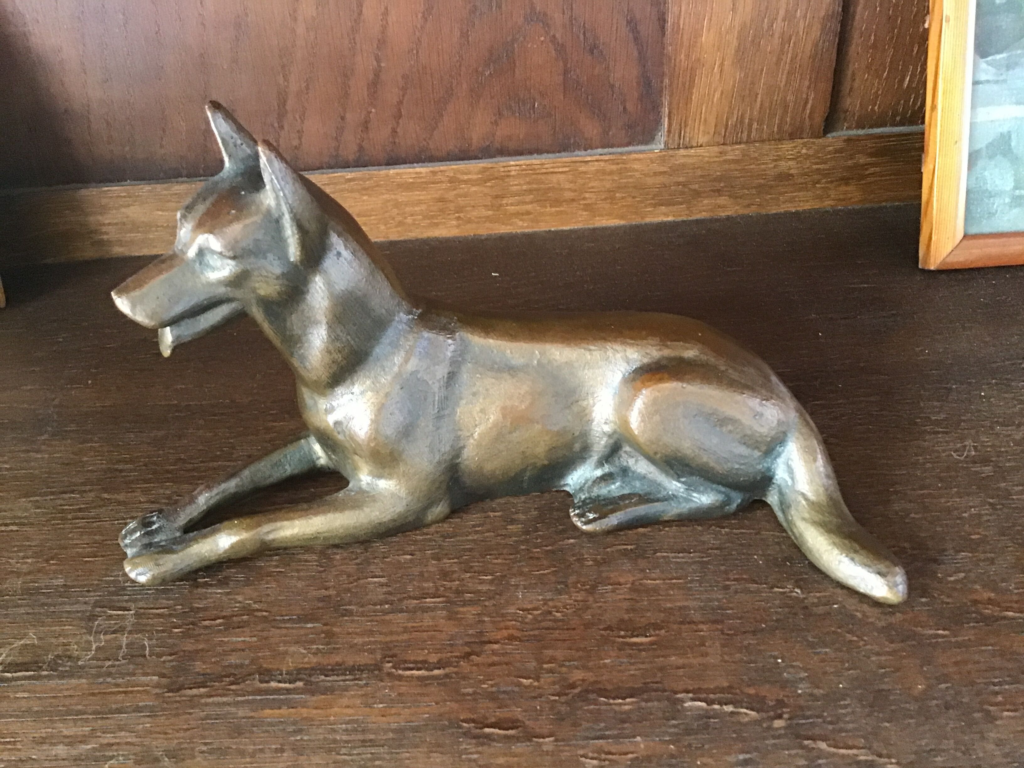 Bronze animalier chien loup