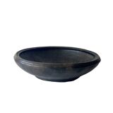 Set of "Kânâh" smoked terracotta dishes with ribbed interior | Ø 17-25-32-40 cm