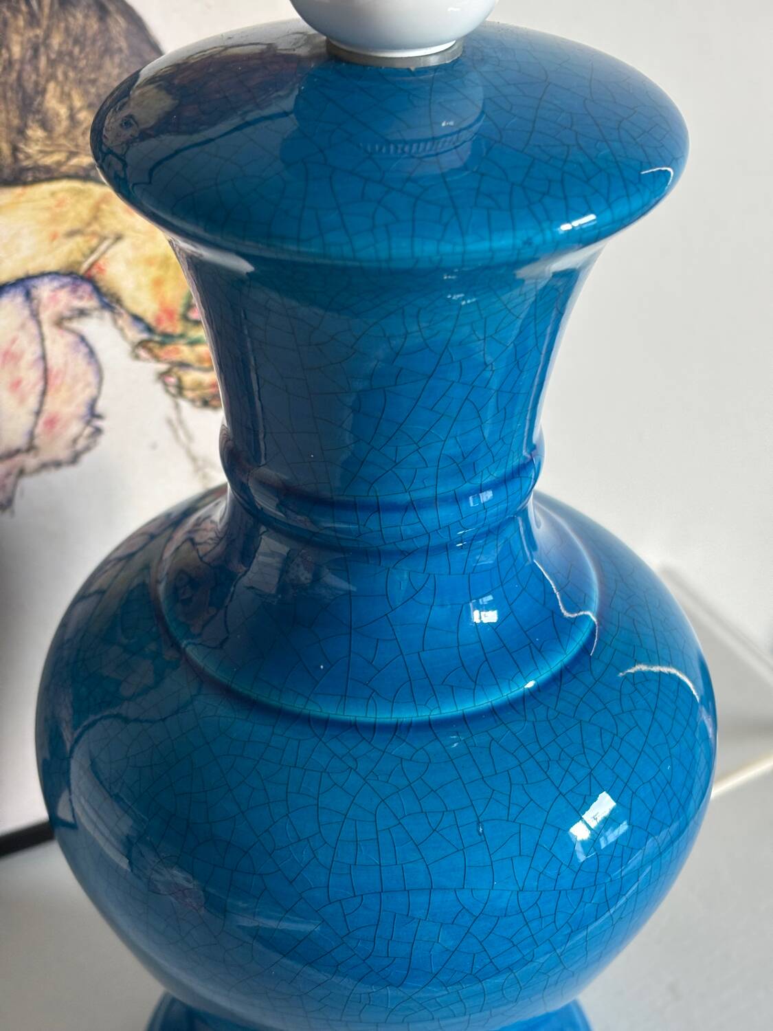 Cracked ceramic lamp