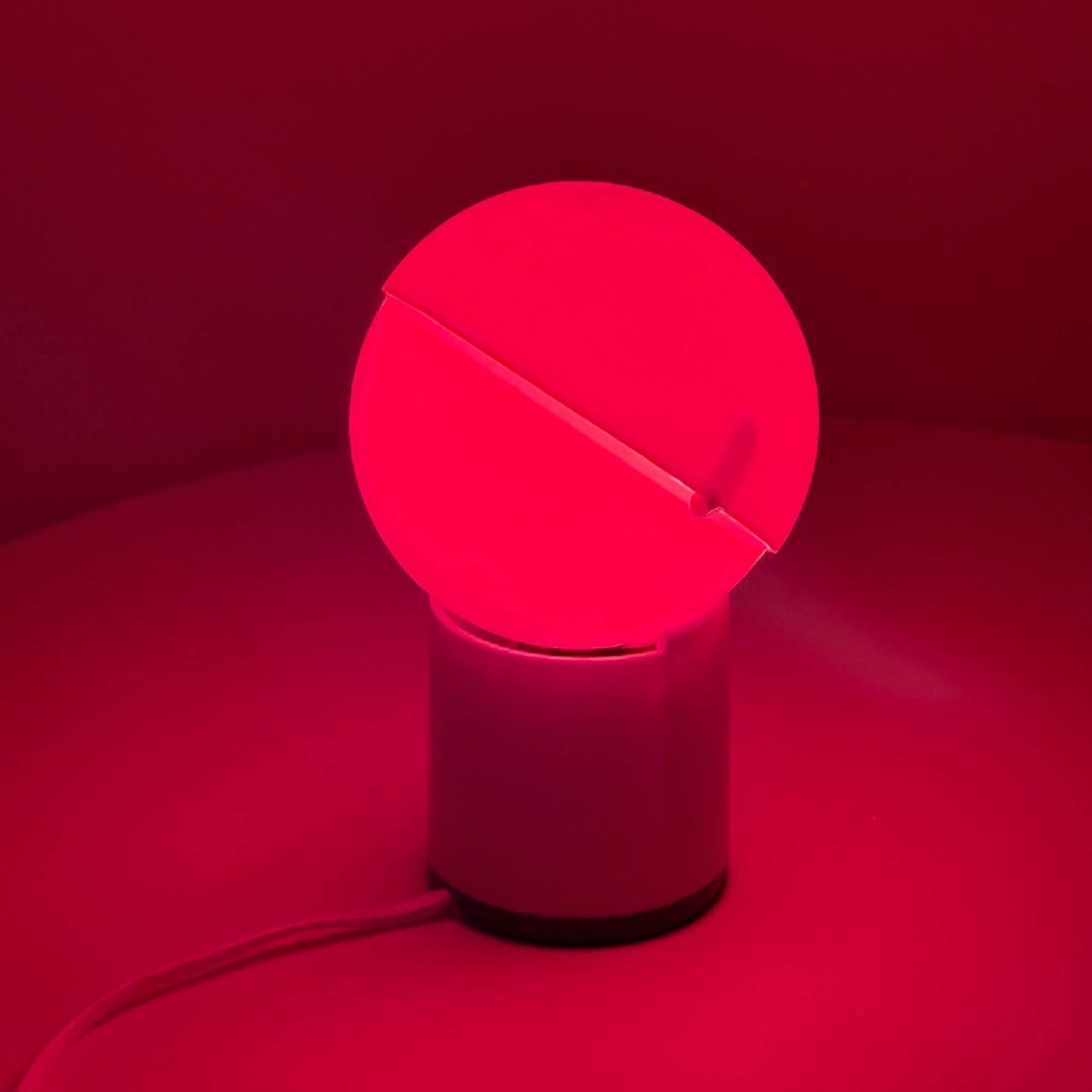 Lampe Space Age « Sfera Notte » Gagiplast, rouge vif, années 1970