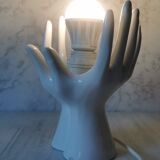 White ceramic hand lamp