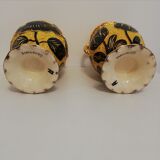 Pair of Vallauri vases with twisted handles