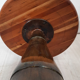 Pair of industrial stools foot in copper metal