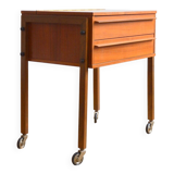 Scandinavian teak sewing box / worker 1960