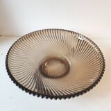 Plat en verre gris vintage