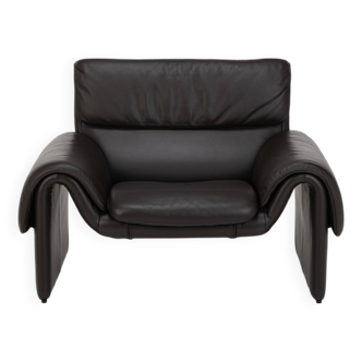 DS-2011 Armchair by De Sede, dark brown leather lounge