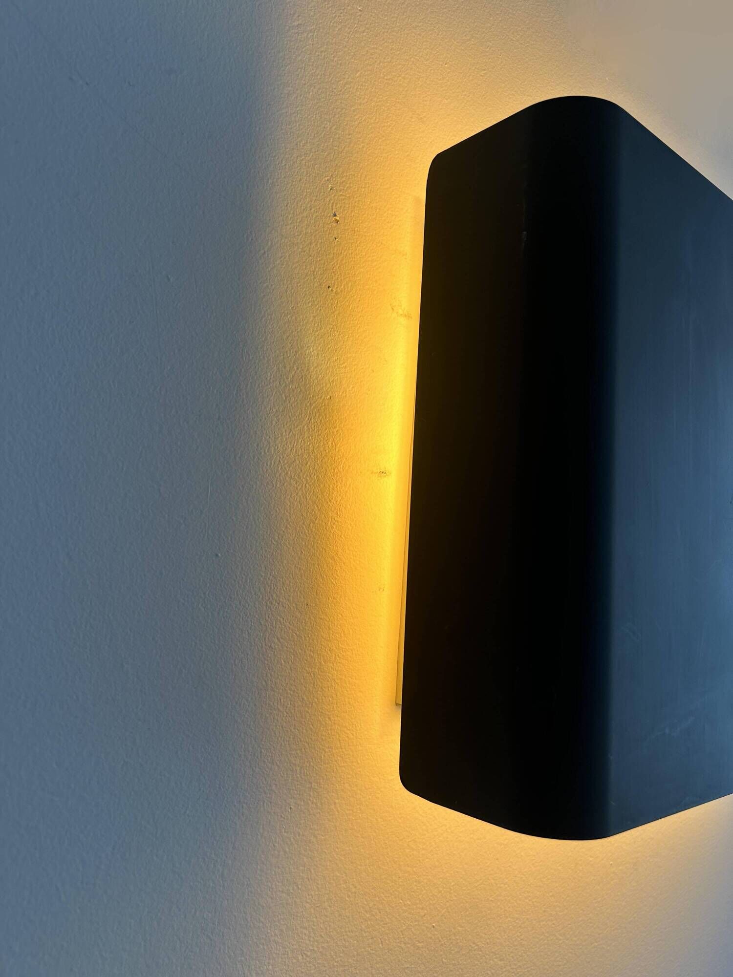 Pair of vintage Doria Leuchten wall lights, matte black, Germany 1970s