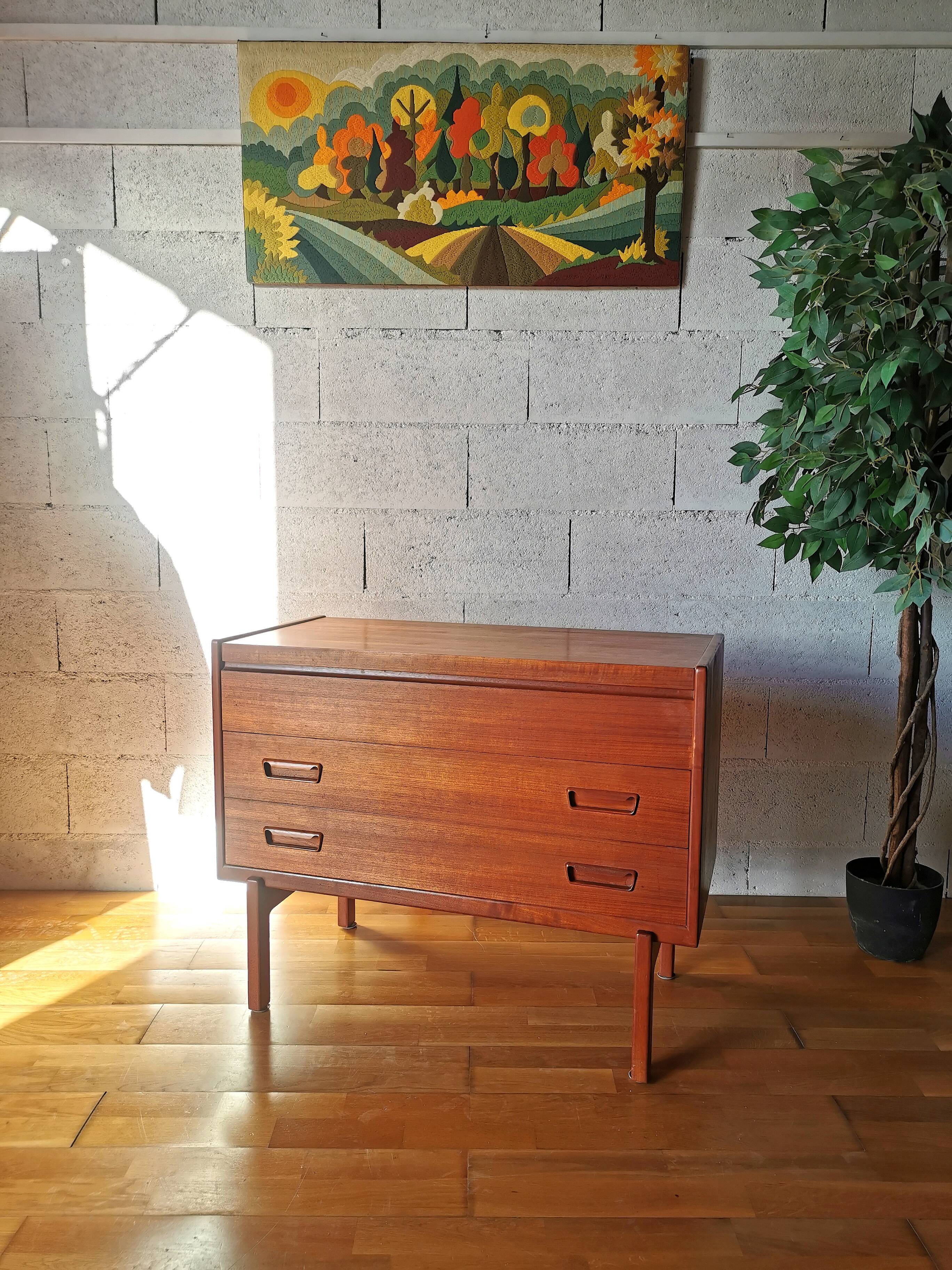 Scandinavian teak dresser by Arne Wahl Iversen for Brenderup.