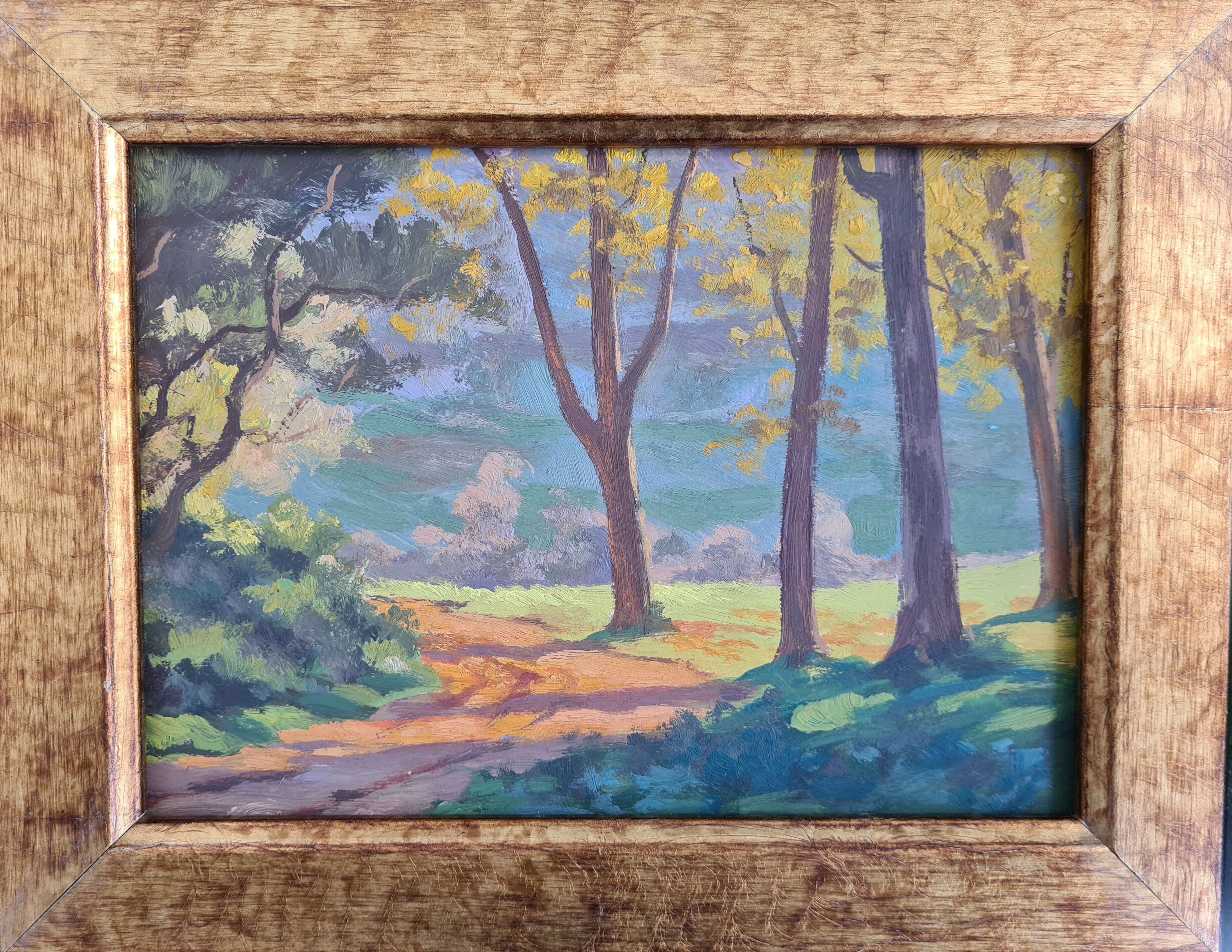 The clearing - orientalist oil by Sarraillon