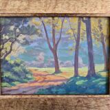 The clearing - orientalist oil by Sarraillon