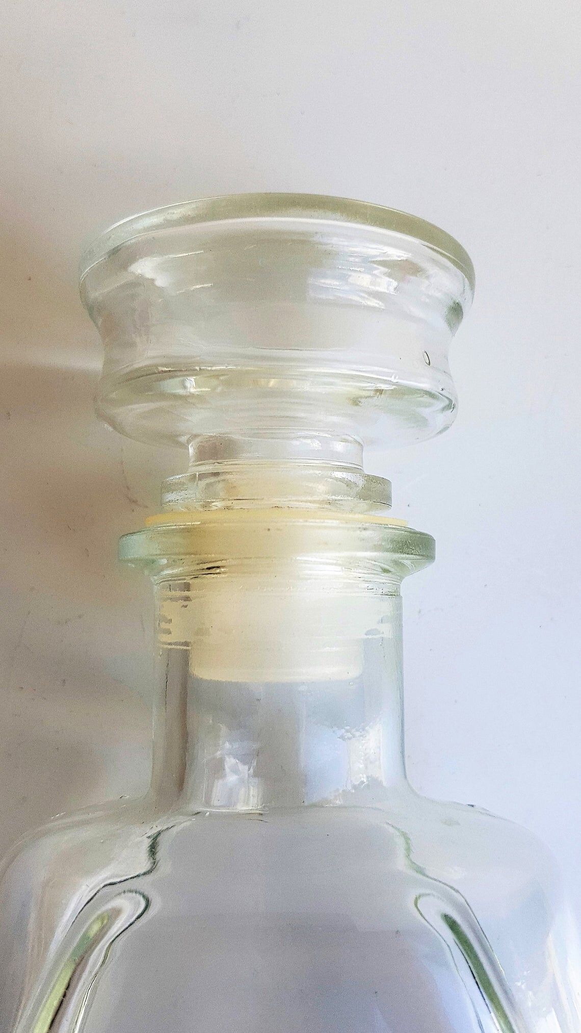 Vintage glass liqueur carafe