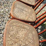 3 old bistro chairs cans thonet