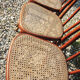 3 old bistro chairs cans thonet