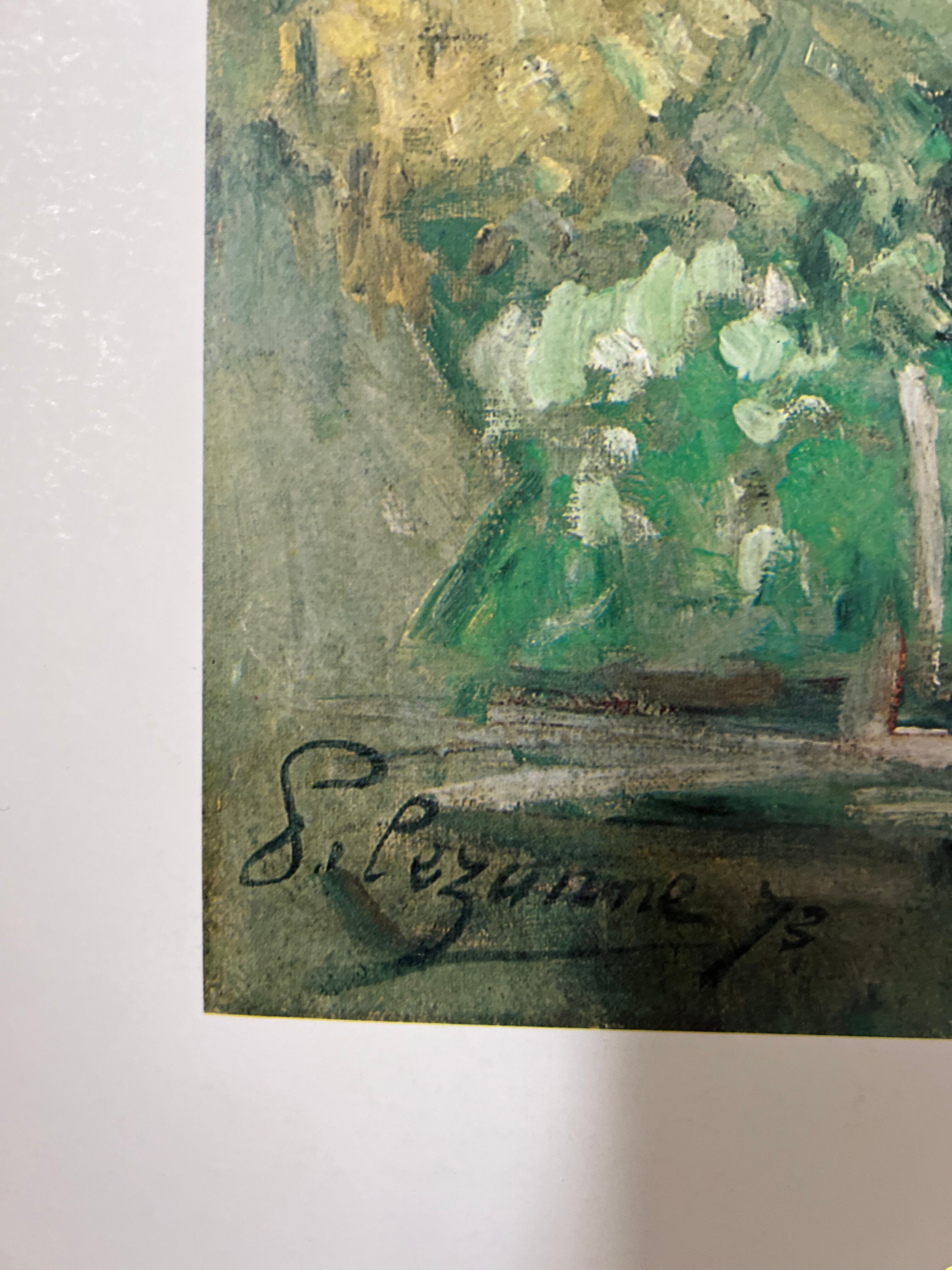 Museum poster reproduction of classical painting The House of Father Lacroix in Auvers by Cézanne