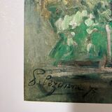 Museum poster reproduction of classical painting The House of Father Lacroix in Auvers by Cézanne