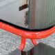 tubular and glass side table from the 1980s