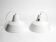 Two 50s metal enamel ceiling lamps by Axel Wedel Madsen for Louis Poulsen