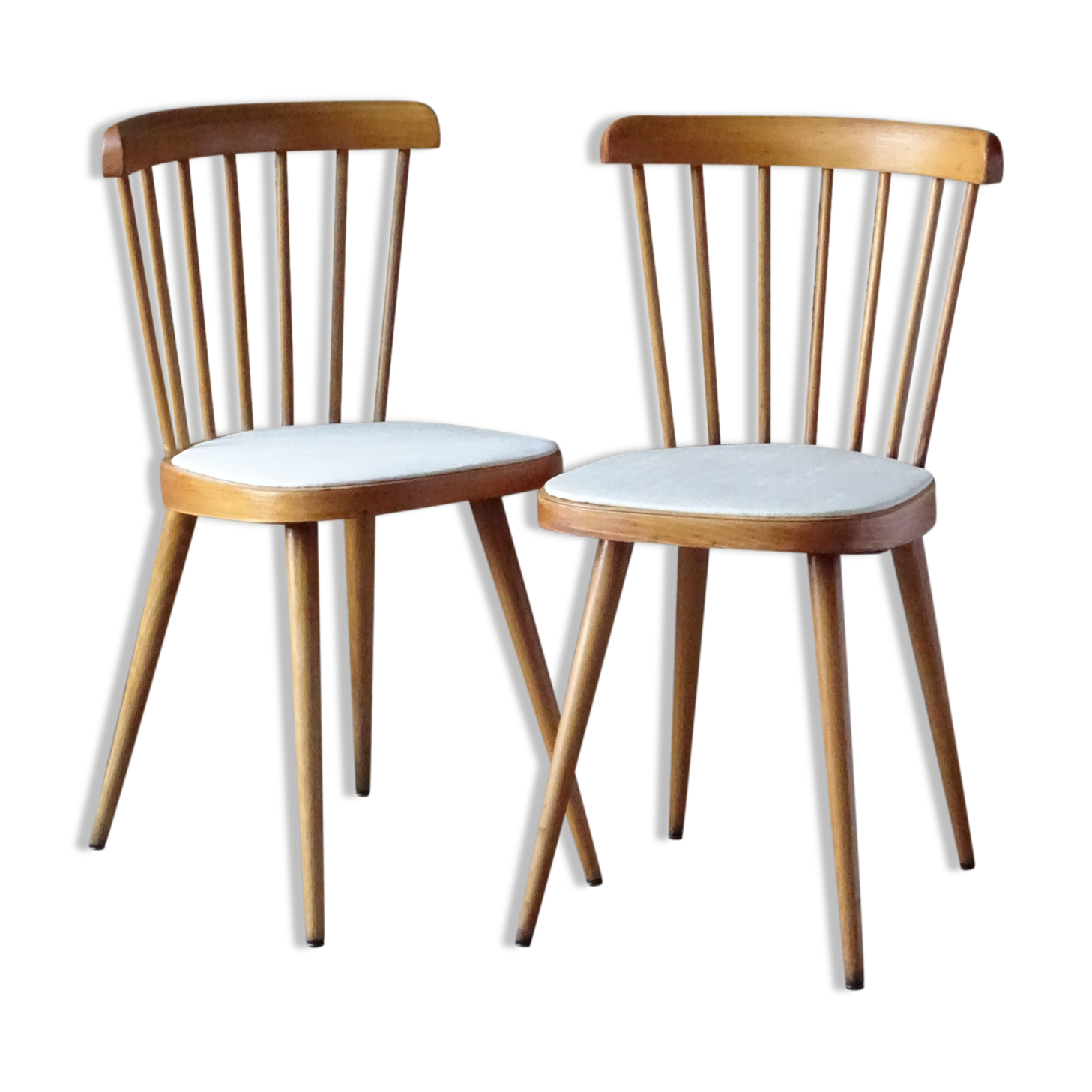Lot de 2 chaises baumann  N°740 - 1960