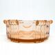 E1e art deco huta stoelzle pink bowl