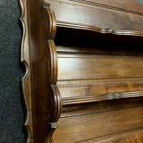 Napoleon III-era wall shelf in mahogany