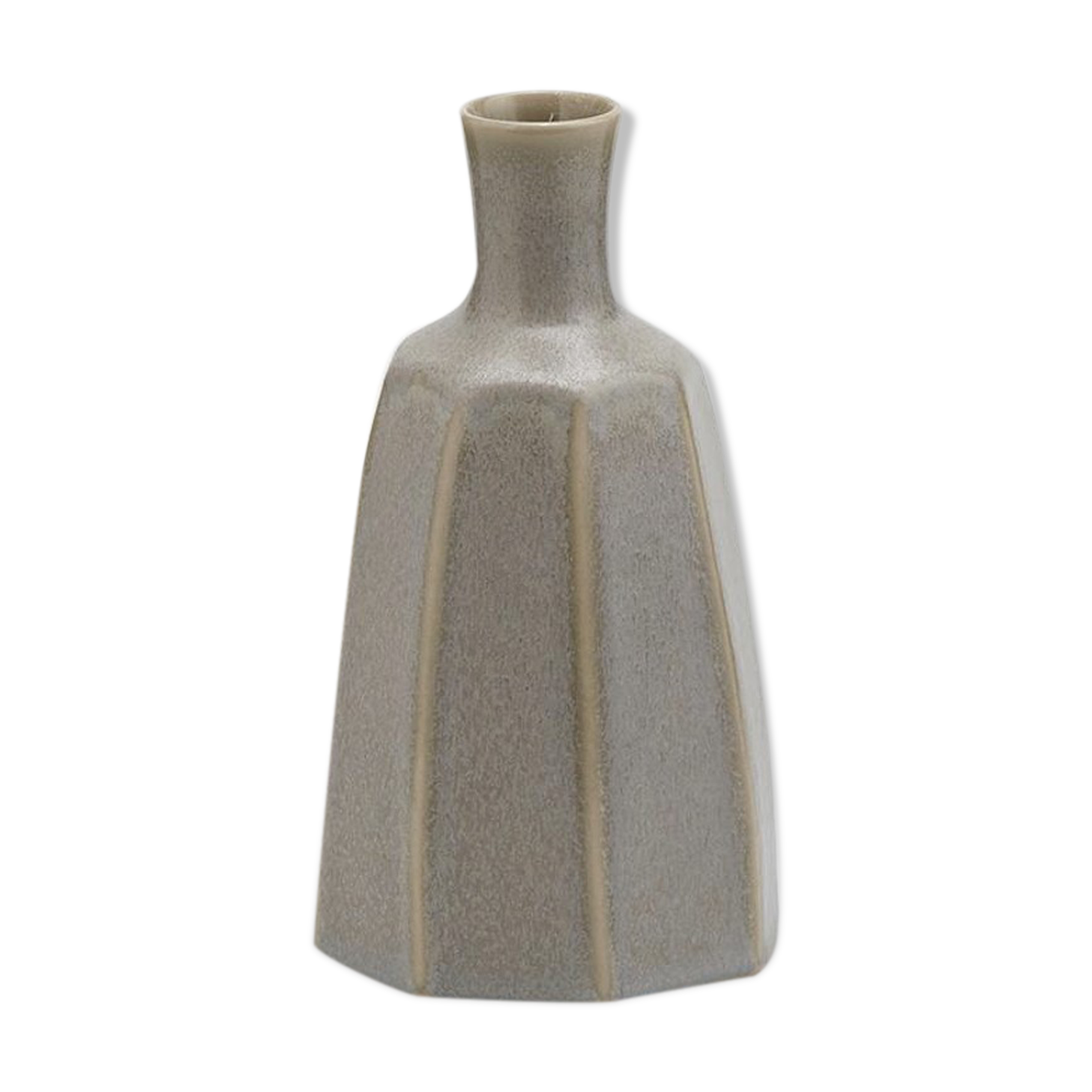 Ceramic vase antique style matte gray 21cm