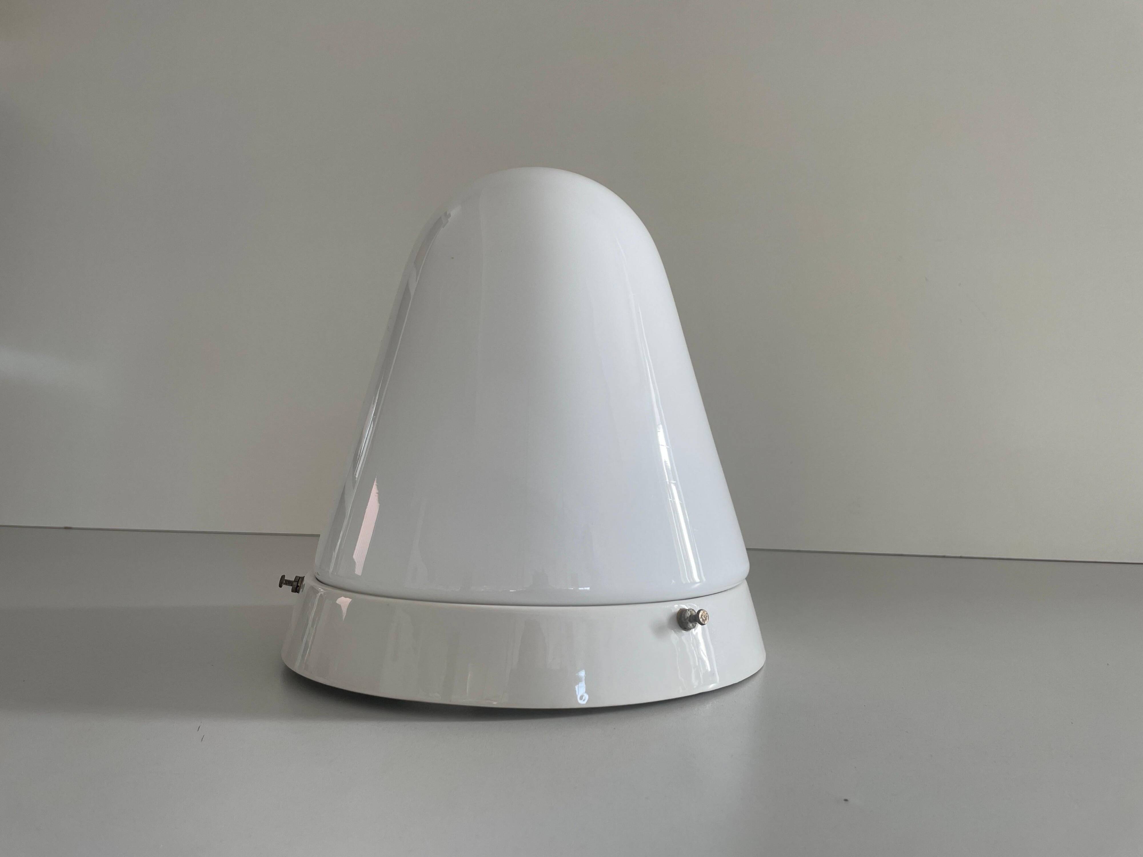 Flush-mounted Art Deco ceiling light with ceramic base, 1940s, Germany