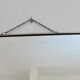 Antique barber's mirror with chain, art deco, 1940s-1950s